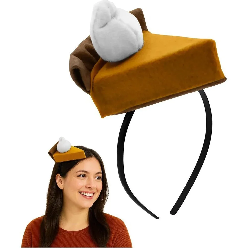 Mini Food Hat Headband Pumpkin Pie Silly Party Attire Accessory